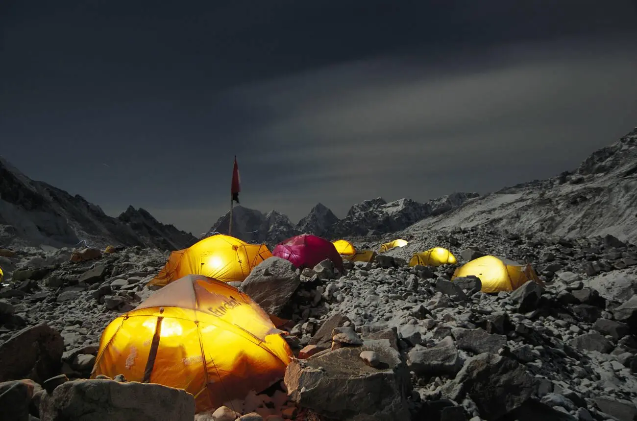 Everest Base Camp at Night night temperature