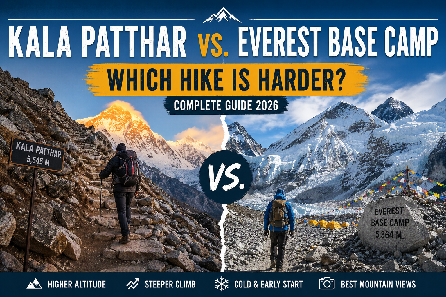 Kala Patthar vs Everest Base Camp Kala Patthar vs Everest Base Camp: Which Is Harder?